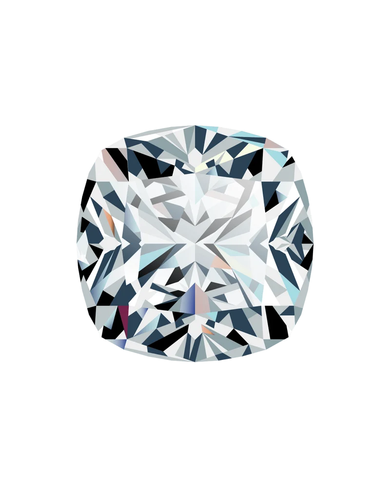 0.97 Carat · CUSHION · D · VVS2 · IGI · Excellent Cut
